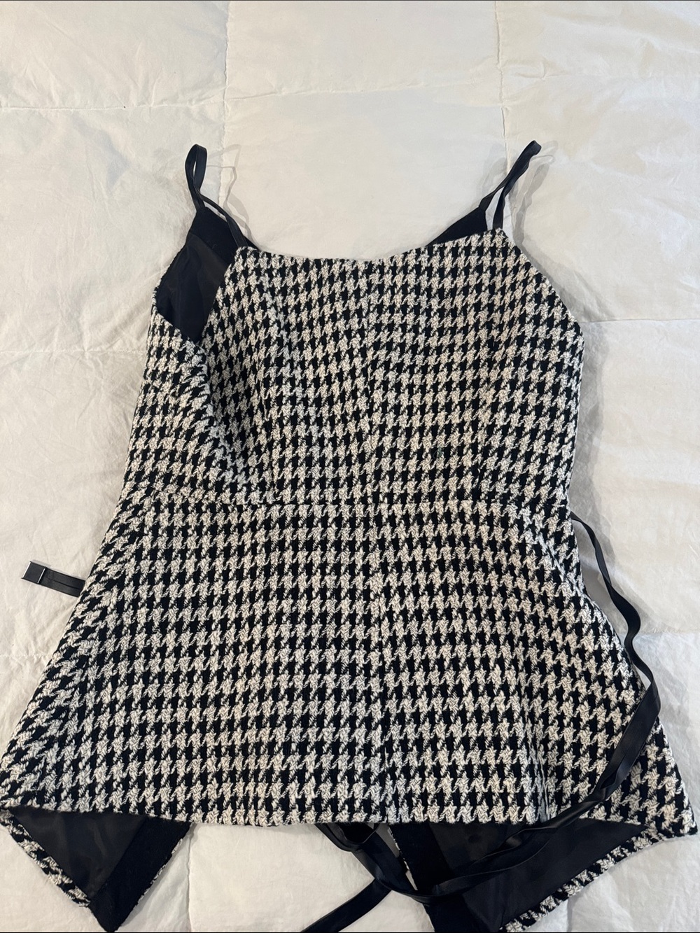 Vintage ! Louis Vuitton Black and White Houndstooth Mini top  with Gold Buttons - Picture 7 of 7